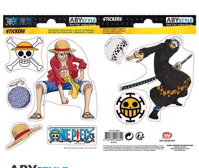 Autocolantes One Piece - Luffy & Law x5 Cheap