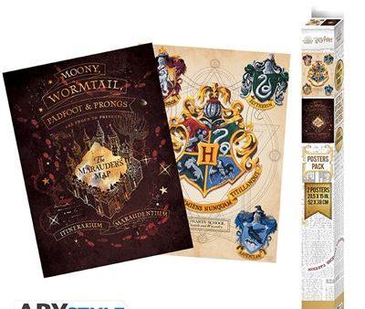 Posters x2 Harry Potter - Crest & Marauders For Cheap