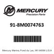 Mercury - Pilot-installer - 91-8M0074763 Sale