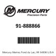 Mercury - Tool - 91-888866 on Sale